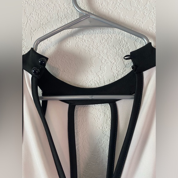 Privy Privately Privileged White & Pink Mini Dress w/ Built in Shorts Size S - Picture 7 of 8